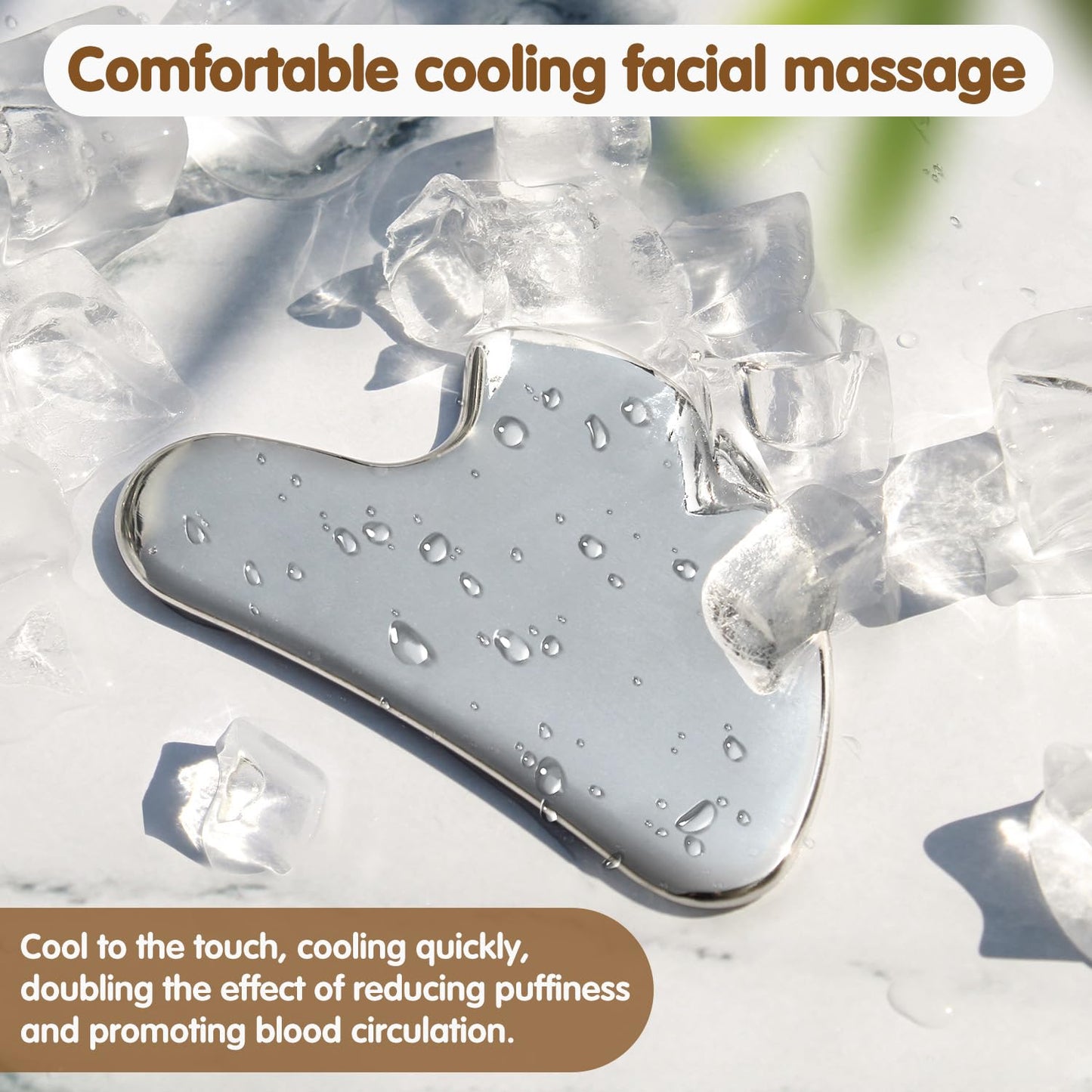 Stainless Steel Gua Sha Facial Tools Gua Sha Rose Quartz Massage Tool Guasha Face Sculpting Tool Skin Care
