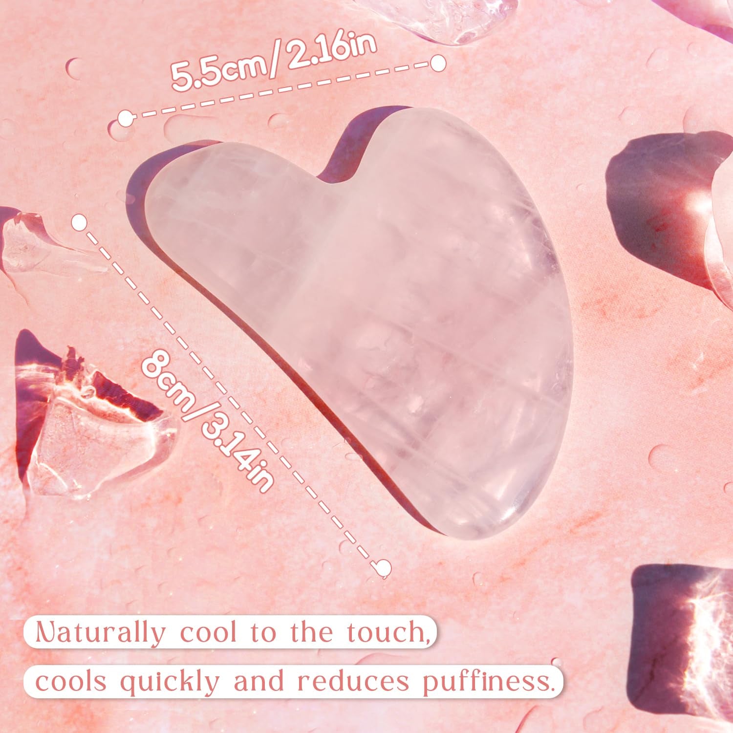 Stainless Steel Gua Sha Facial Tools Gua Sha Rose Quartz Massage Tool Guasha Face Sculpting Tool Skin Care